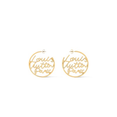 LOUIS VUITTON LV SCRIPT EARRINGS M03239
